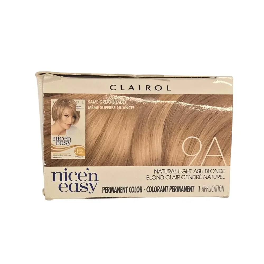 Clairol Nice 'N Easy Permanent Hair Color 9A Light Ash Blonde Open Box
